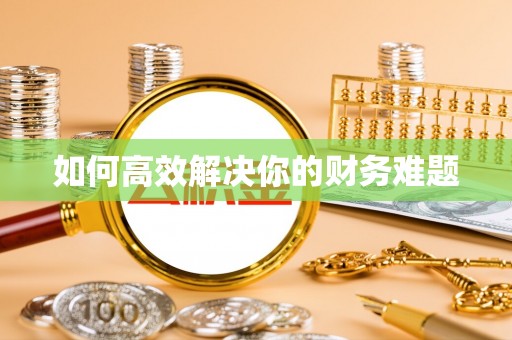 安岳如何高效解决你的财务难题